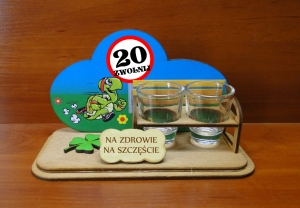 Urodzinowy stojak Ławeczka znak - zwolnij (P1005W20)